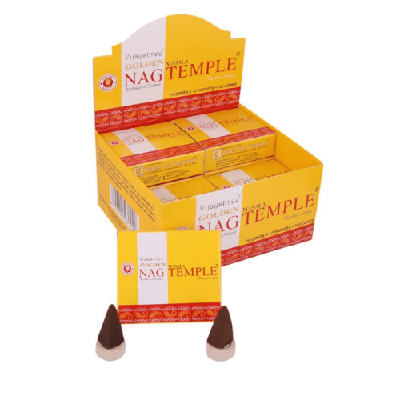 Golden Nag Wierookkegels - Temple