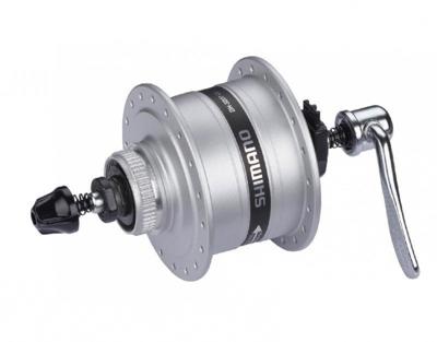 Shimano naafdynamo 32g uitval disc 6v/3 watt dh-3d37-qr zilver