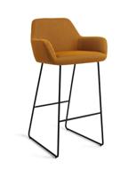 Jesper Home Barkruk 'Hiroo' Slide Black, kleur Groovy Garam (zithoogte 75cm) - thumbnail