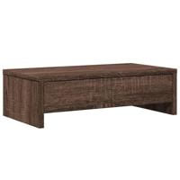 VidaXL Monitorstandaard met lades 50x27x15 cm hout bruin eikenkleurig - thumbnail