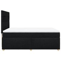 Boxspring met matras stof zwart 160x200 cm - thumbnail