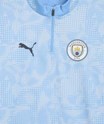 PUMA Manchester City Trainingstrui 1/4-Zip 2025-2026 Lichtblauw Wit PUMA Manchester City Trainingstrui 1/4-Zip 2025-2026 Lichtblauw Wit