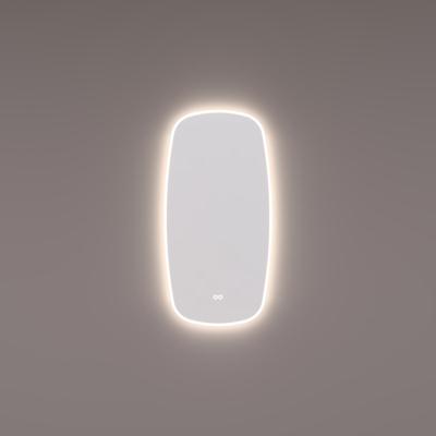 HIPP Design spiegel Deens Ovaal Verticaal 45 x 90 cm met Directe en Indirecte LED Rondom Spiegelverwarming Kleurenwissel Touch Dimmer