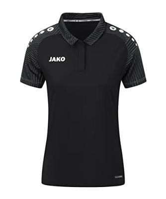 JAKO 6322D Polo Performance Dames - Zwart/Antra Light - 40