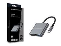 Conceptronic DONN18G notebook dock & poortreplicator Bedraad USB 3.2 Gen 1 (3.1 Gen 1) Type-C Grijs - thumbnail