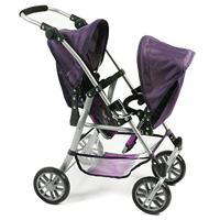 Tweeling Poppenwagen Twinny - Pflaume - thumbnail