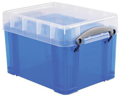 Really Useful Box opbergdoos 3 liter, transparant blauw Really Useful Box opbergdoos 3 liter, transparant blauw