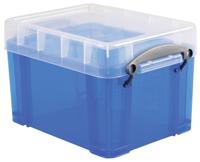 Really Useful Box opbergdoos 3 liter, transparant blauw - thumbnail
