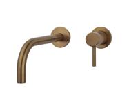 Wiesbaden Afbouwdeel Eenhendel Slim Wastafelkraan Met Coldstart Geborsteld Brons Koper - thumbnail