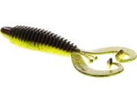Westin RingCraw Curltail 9cm 5St. Black/Chartreuse - thumbnail