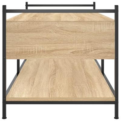 Salontafel 99x50x50 cm bewerkt hout sonoma eikenkleurig