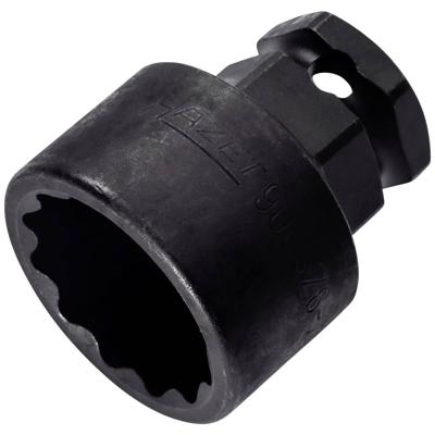 HAZET Krachtdopsleutel 900SZ6-27 · 1/2 inch (12,5 mm) vierkant hol, 24 mm buitenzeskant · Buitentwaalfkant tractieprofiel · SW 27 mm