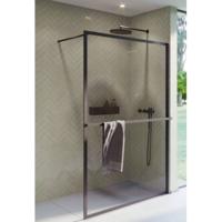 Inloopdouche Riho Lucid GD400 Omkeerbaar Verstelbaar Aluminium 200x90 cm Mat Zwart - thumbnail