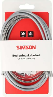 Remkabelset Simson compleet universeel RVS - grijs Remkabelset Simson compleet universeel RVS - grijs