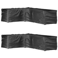 Tuinmeubelhoezen L-vormig 2 st 18 oogjes 220x285x80 cm - thumbnail