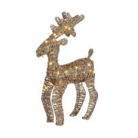 Decoratie Hert Champagne 30 Led Bo - L30xb10xh50cm - thumbnail