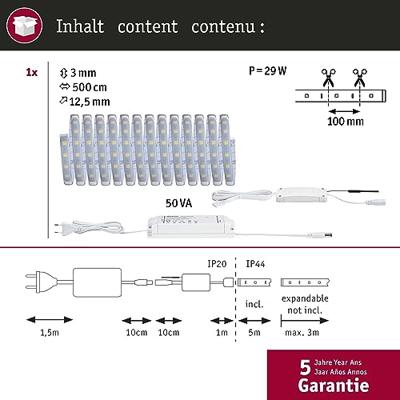Paulmann 78873 LED-strip basisset Met connector (male) 230 V 5 m Warmwit 1 set(s) Paulmann 78873 LED-strip basisset Met connector (male) 230 V 5 m Warmwit 1 set(s)