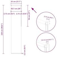 VidaXL Rolgordijn verduisterend 55x230 cm stofbreedte 50,7cm polyester - thumbnail