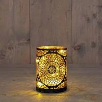 LED Cylinder glas marrakech 9xH12cm - thumbnail