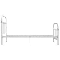 Bedframe metaal wit 90x200 cm - thumbnail