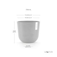 Ecopots Oslo kunststof bloempot Taupe - Ø 23,4 cm - thumbnail