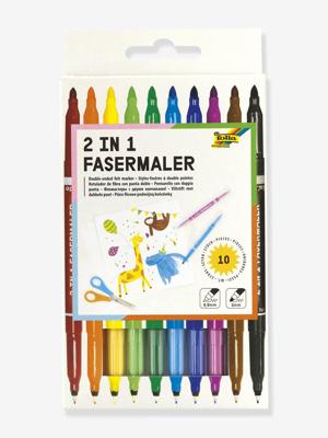 Set van 10 stiften met dubbele punt FOLIA meerkleurig