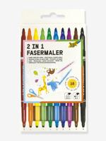 Set van 10 stiften met dubbele punt FOLIA meerkleurig - thumbnail