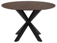 Bendt Ronde Eettafel 'Line' Keramiek, 119cm, kleur Bruin - thumbnail