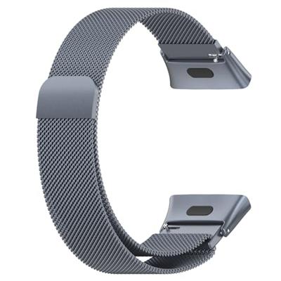 By Qubix - Milanese bandje - Space grey - Compatible met Xiaomi Redmi Watch 3 - Compatible Xiaomi bandje
