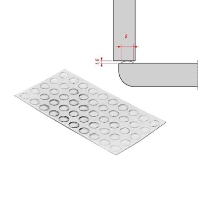Blum deurbuffers transparant - 8x1.6mm (50x) DEM.1992