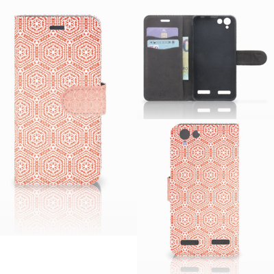 Lenovo Vibe K5 Telefoon Hoesje Pattern Orange Lenovo Vibe K5 Telefoon Hoesje Pattern Orange