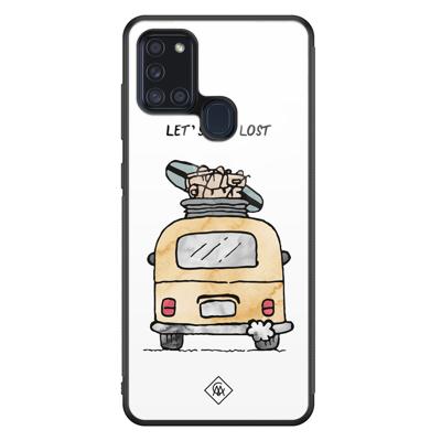 Samsung Galaxy A21s glazen hardcase - Let's get lost Samsung Galaxy A21s glazen hardcase - Let's get lost