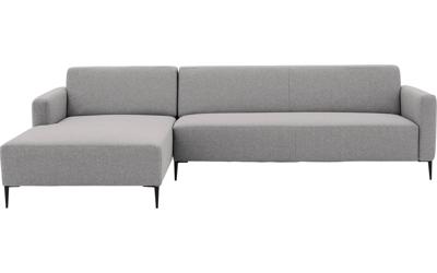 Goossens Bank Key West lichtgrijs, stof, 3-zits, modern design