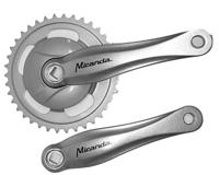 Miranda crankstel 38t 170mm 91mm disc gazelle aluminium - thumbnail