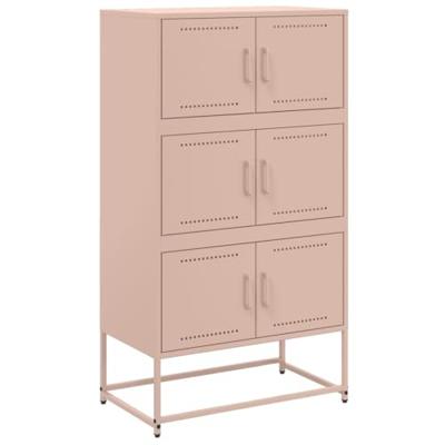 Dressoir 68,5x38,5x123,5 cm staal roze
