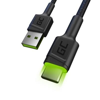 Green Cell KABGC13 USB-kabel USB 2.0 2 m USB A USB C Zwart
