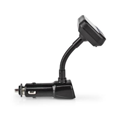 FM-Audiotransmitter voor Auto | Zwanenhals | Handsfree bellen | 1.5 " | LED-Scherm | Bluetooth® | 5.0 V DC / 1.0 A / 5.0 V DC / 2.4 A | Bass boost | Google Assistant / Siri | Zwart