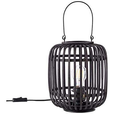 Brilliant Landelijke tafellampWoodrow zwart hout - 93062/76