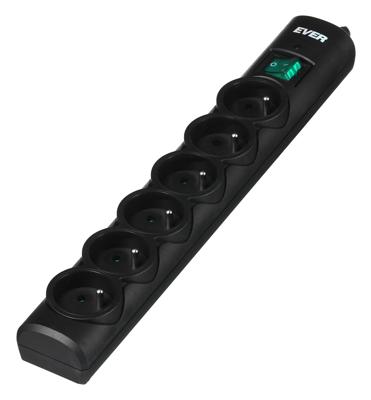 Ever OPTIMA 1.5m Zwart 6 AC-uitgang(en) 250 V 1,5 m