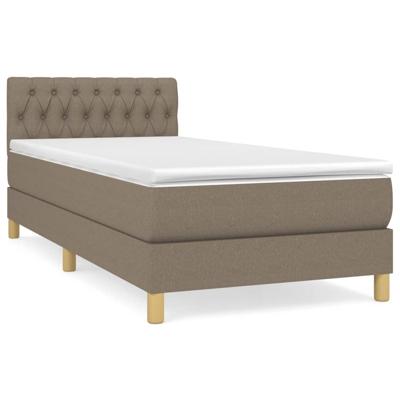 Boxspring met matras stof taupe 100x200 cm