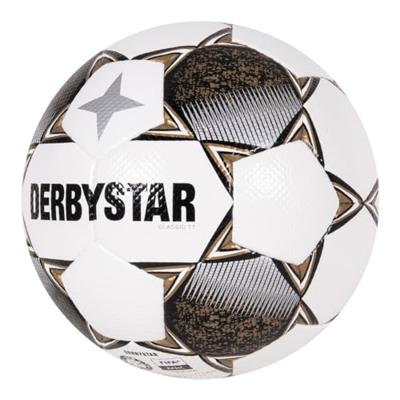 Derbystar Classic TT II Voetbal 4 x 3 Vlakken Maat 5 Wit Goud Zwart - thumbnail