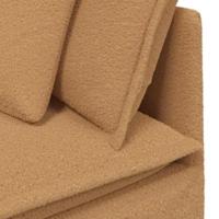 Modulaire hoekmodule bank met kussens 100 cm beige - thumbnail