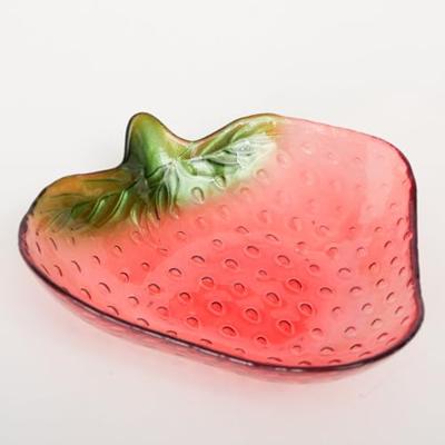 Boltze Home schaal glas aardbei