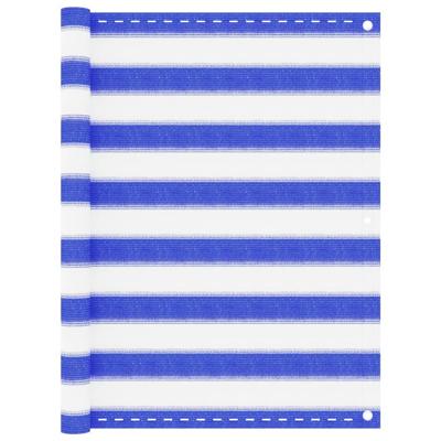 VidaXL Balkonscherm 90x600 cm hdpe blauw en wit