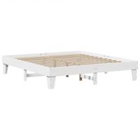 Bedframe zonder matras massief grenenhout wit 200x200 cm - thumbnail