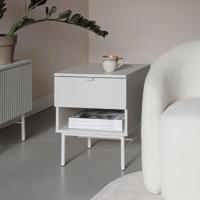 ZILT Bijzettafel / Nachtkastje 'Shanin' Met 1 lade, kleur Beige - thumbnail