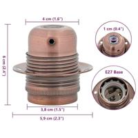 Lamphouders 2 st rood brons E27 - thumbnail