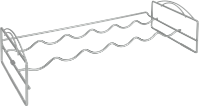 Metaltex Wijnrek voor 6 Flessen 56x25x13 cm Zilver