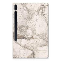 Samsung Galaxy Tab S7 Plus | S8 Plus Tablet Back Cover Marmer Beige - thumbnail