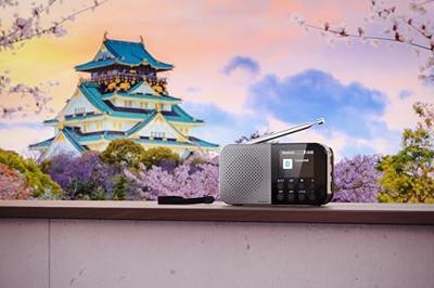 Sharp Outdoorradio FM, DAB Bluetooth Acculaadfunctie, Voelbare toetsen Zwart - thumbnail